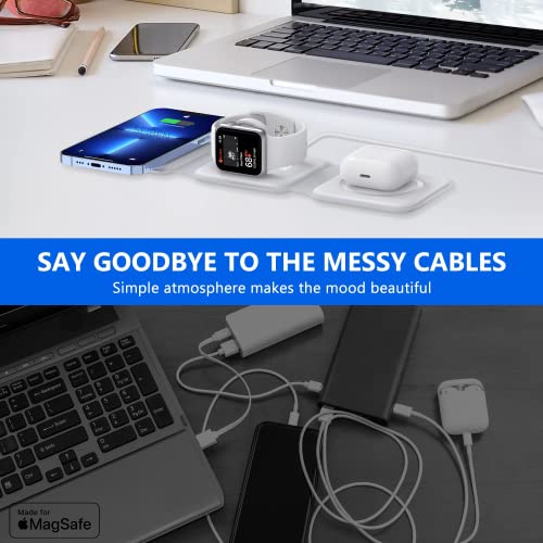 3-in-1 MagSafe Magnetic Foldable Wireless Charger – 23W | Matte Black